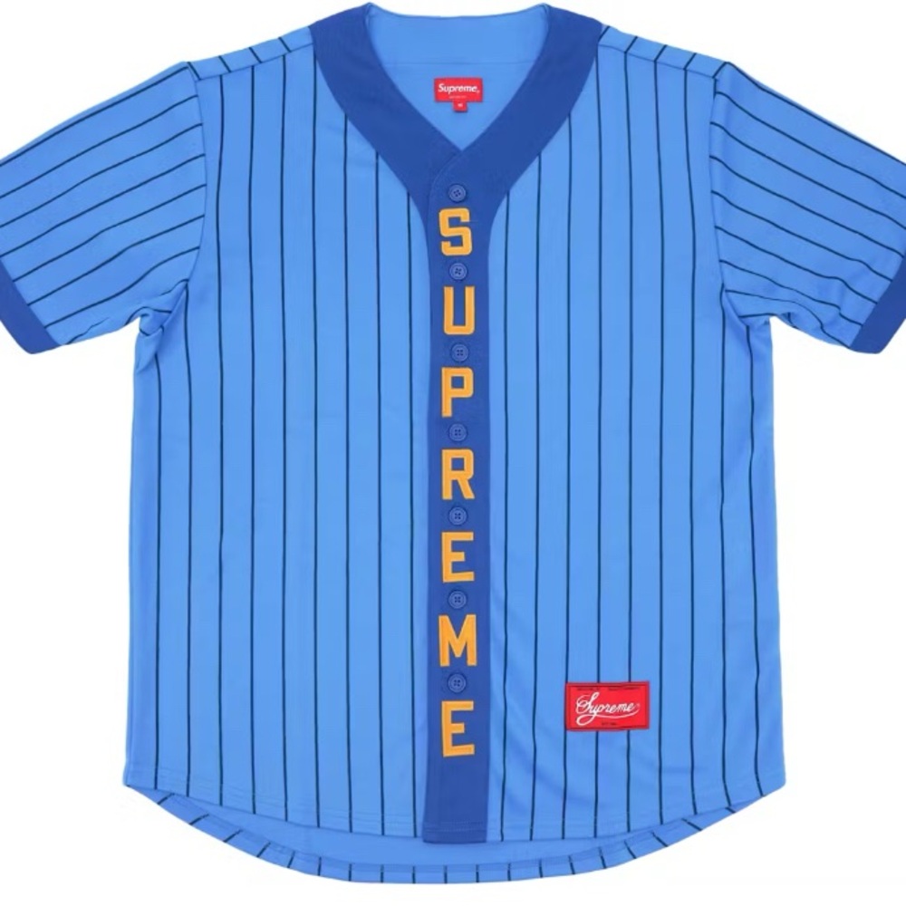 Supreme Vertical Logo Baseball Jersey size Medium